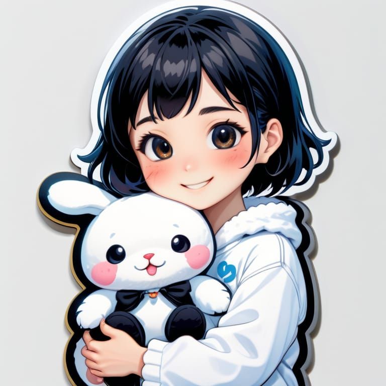 Happy with rabbit 🐇👩🏻🌙