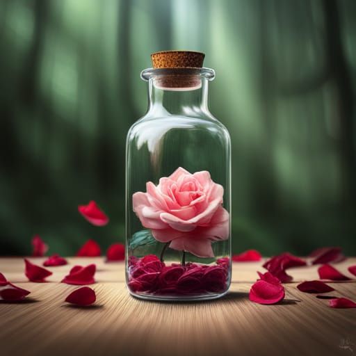 Bottled Rose - Ai Generated Artwork - Nightcafe Creator