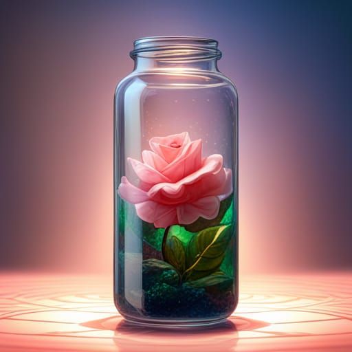 Rose in a bottle - AI Generated Artwork - NightCafe Creator