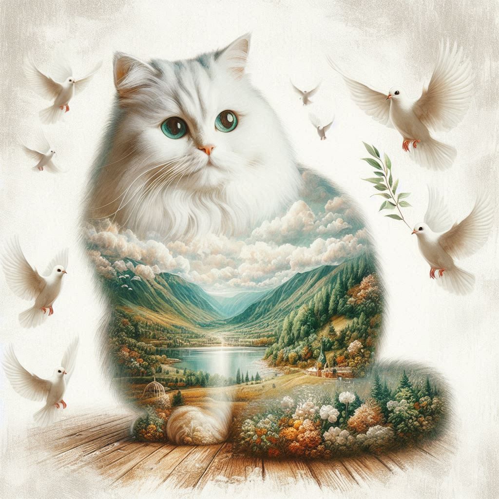 letter to "santa". a cat and peace on earth.