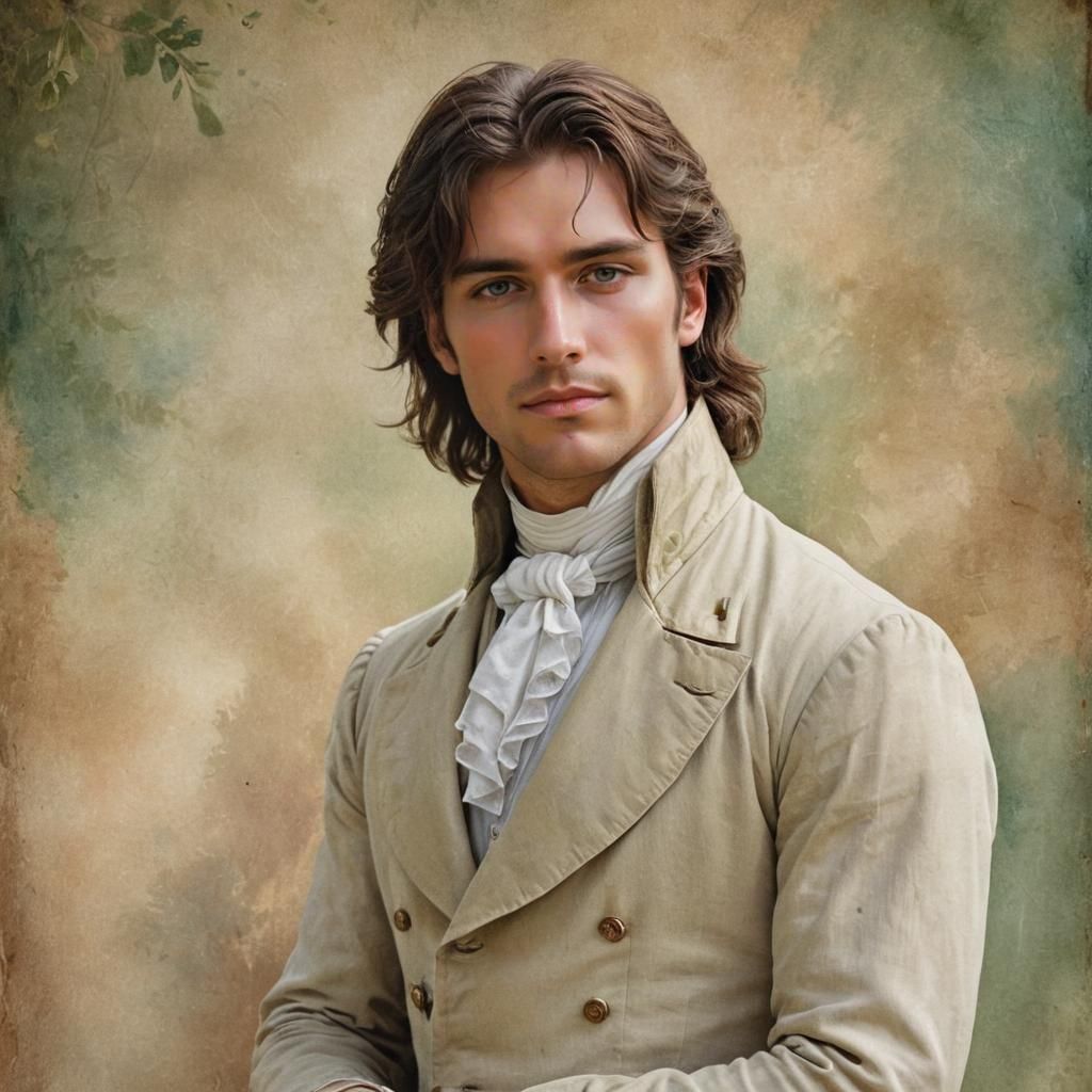 Regency - Portrait Of Male Main Character. - Ai Generated Artwork 