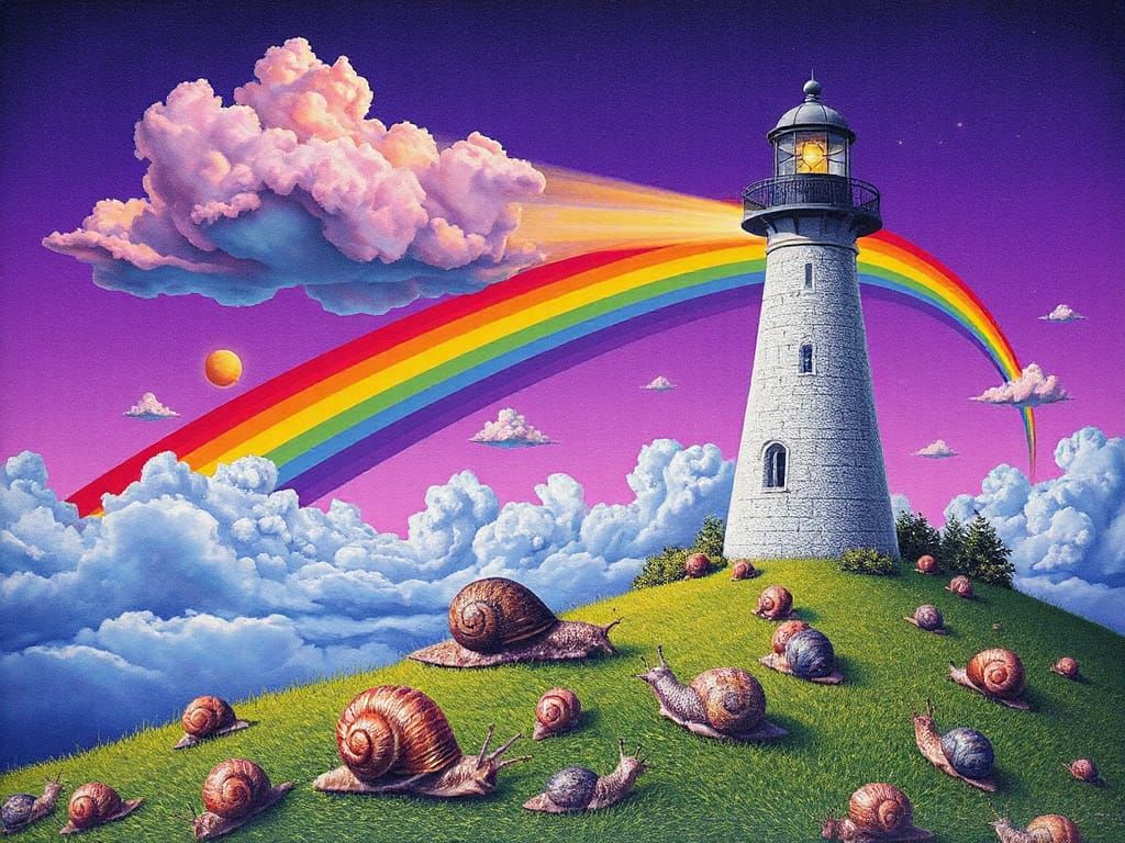 Lighthouse with Snails