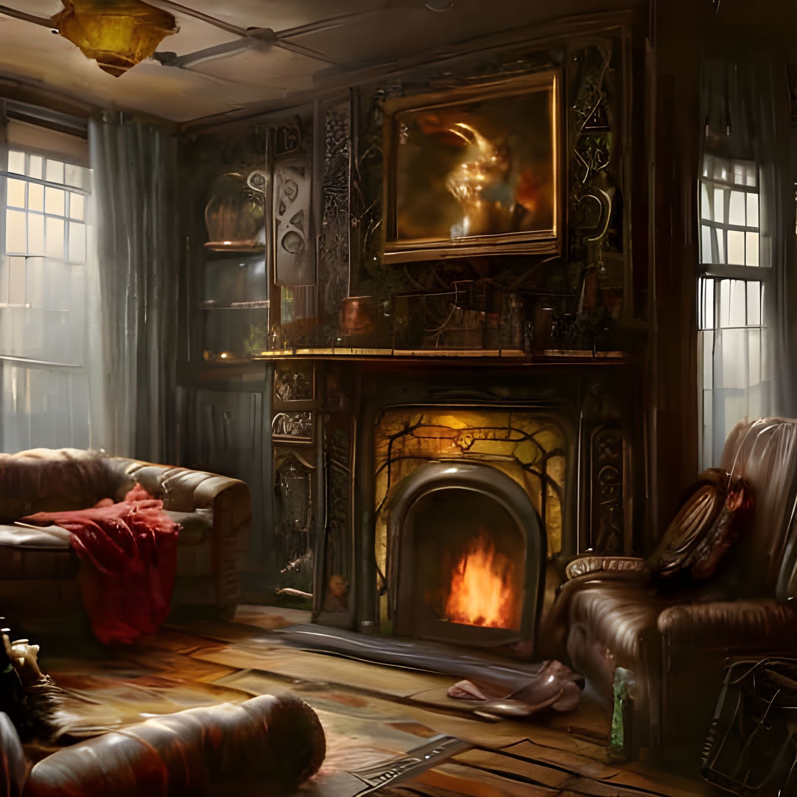 Cozy Cottage fireplace
