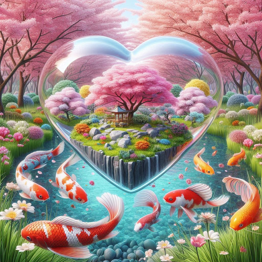 Corazón Cristal, mini jardín japonés....