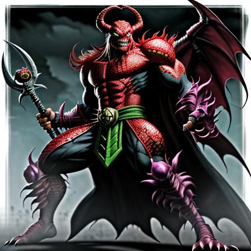 Cinematic film Live action style 2008 TMNT2K3 Mutant Nightmare - Ultimate Drako 100% true form villain character wielding the 2003 TMNT cart...