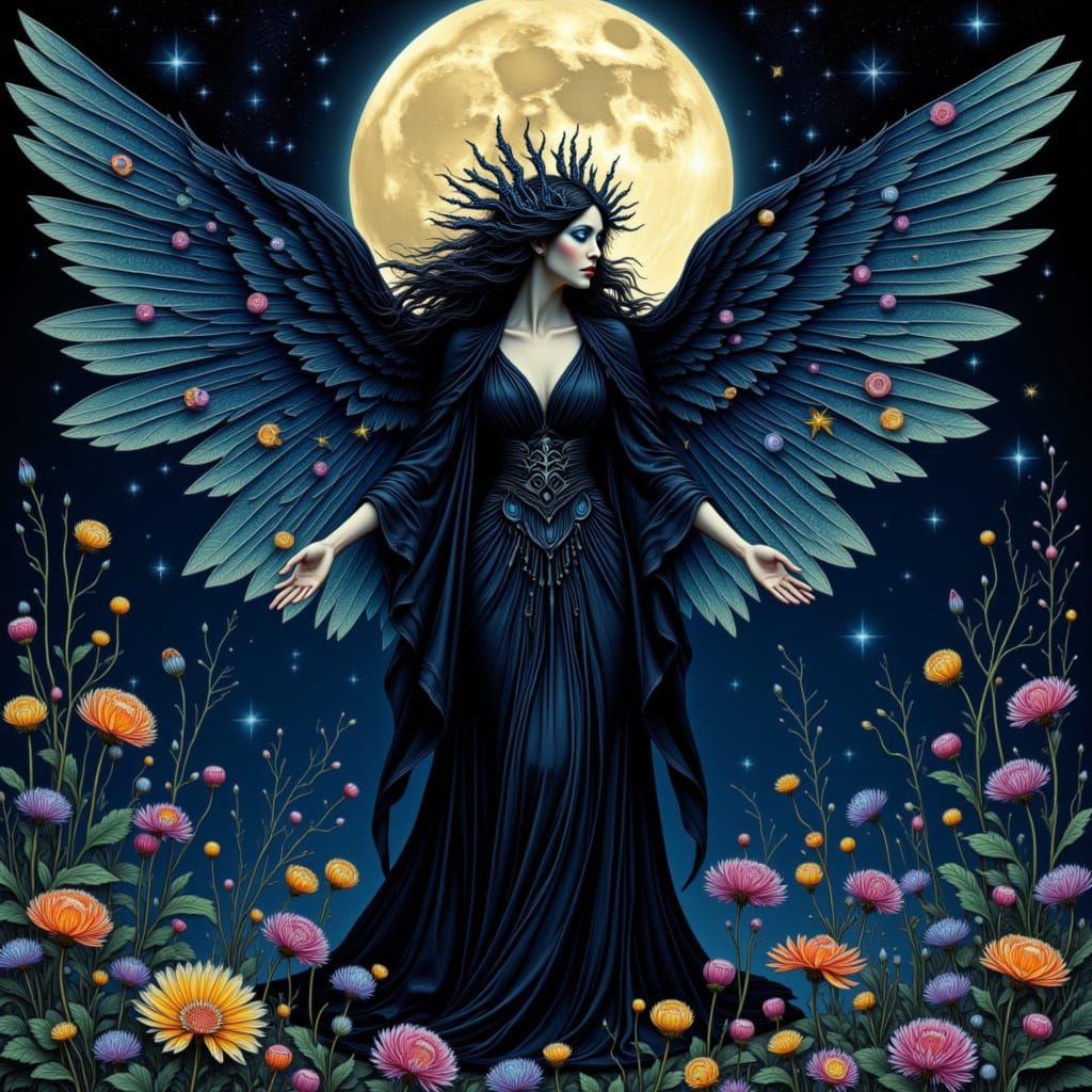 <lora:Faenyx:1.0> Goddess of night