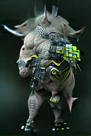 Cyberpunk Rhinoceros