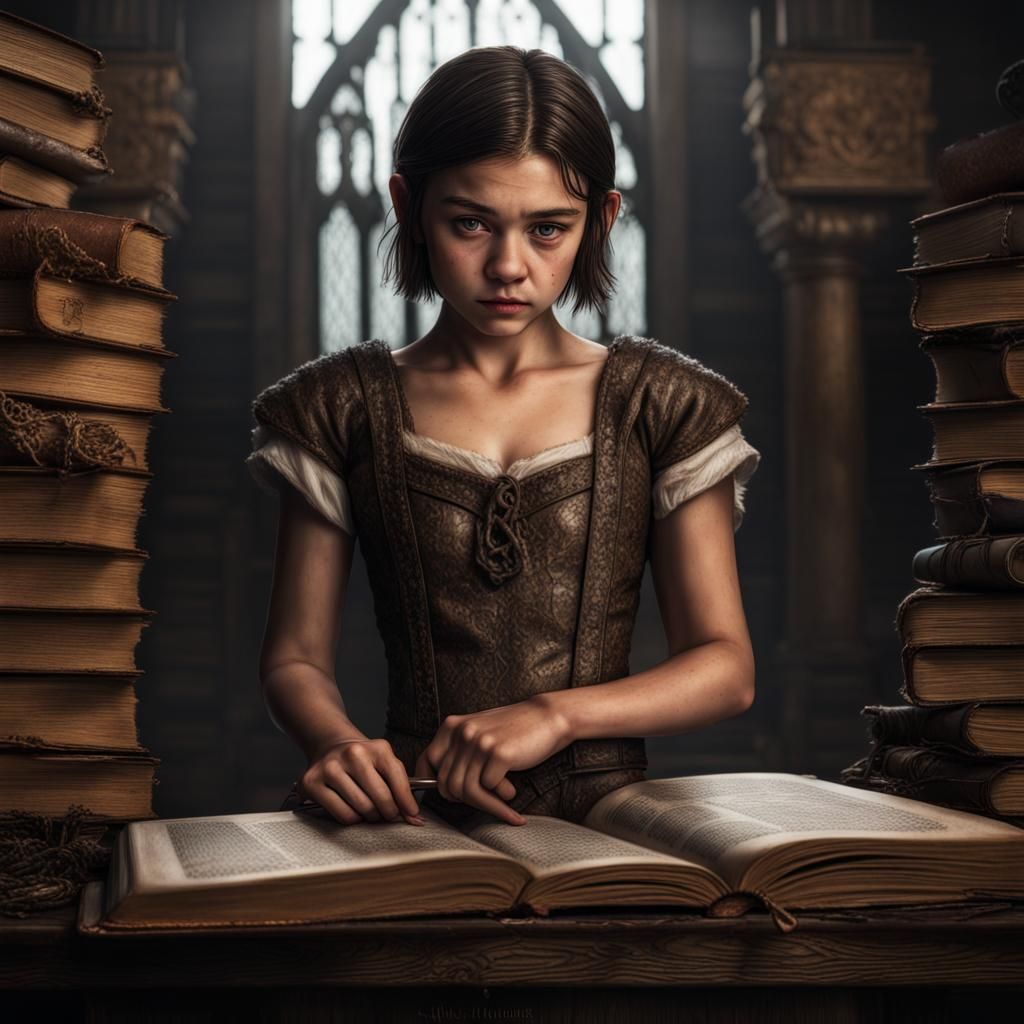 Book accurate 14 years old Arya stark, microbikini,  photore...