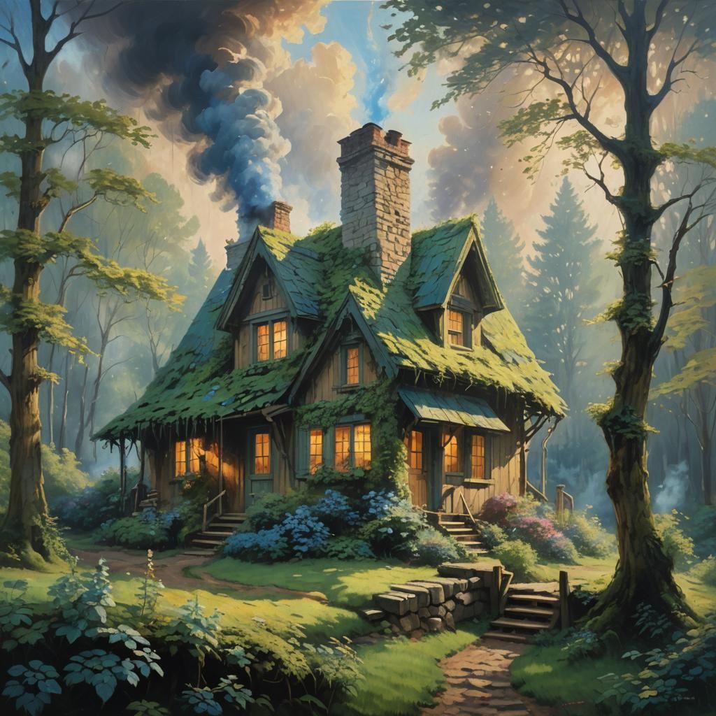 The cozy cabin  by @Kosh