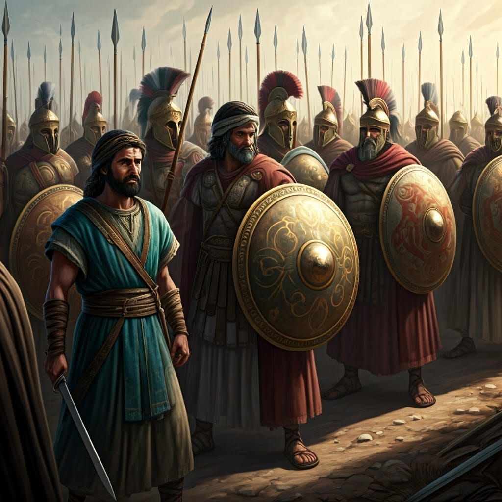 Determined Maccabees Stand Against Greek Army in Ancient Isr...