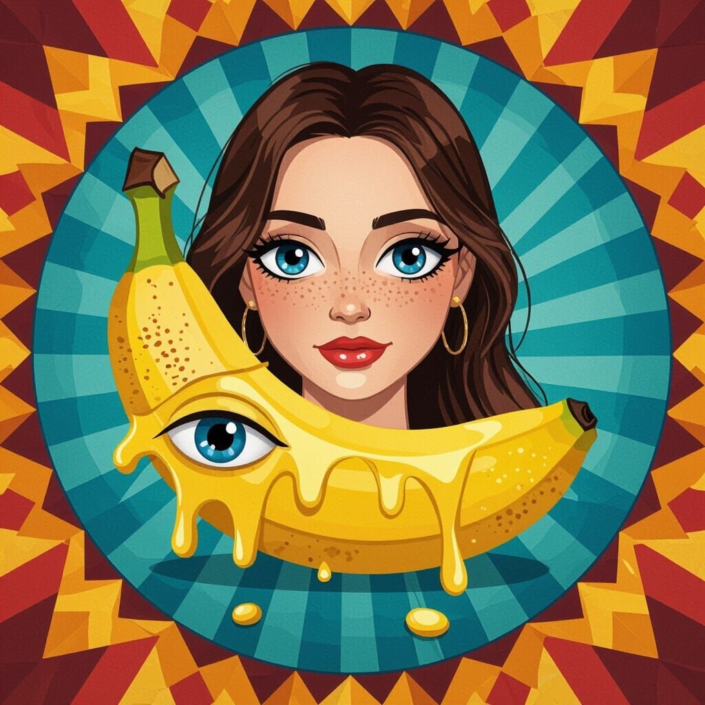 Banana with Googly Eyes: A Whimsical Image