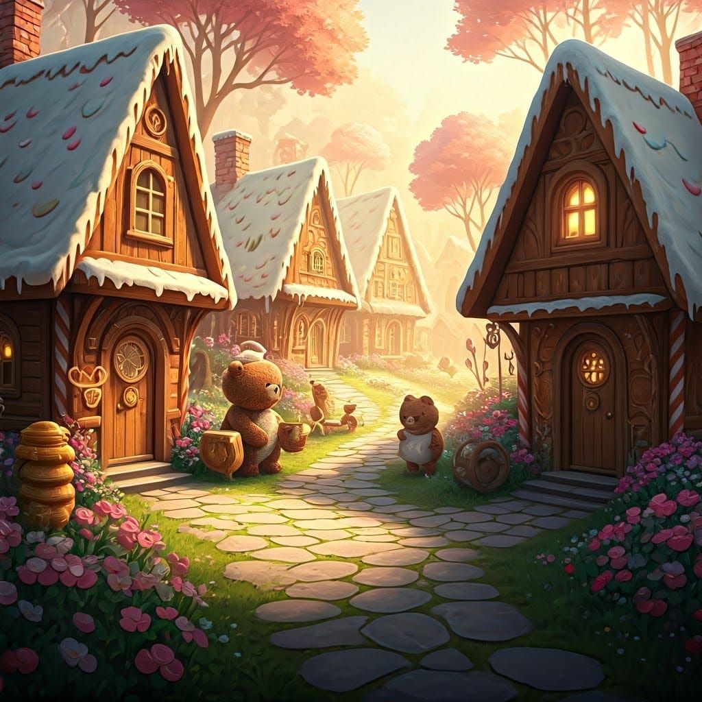 Toy Bear Village: A Whimsical World of Sweets