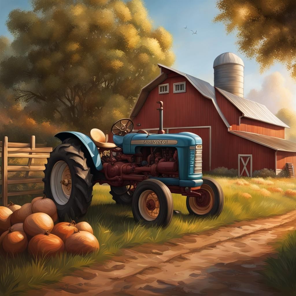 Embrace the serene simplicity of farm life and capture the e...