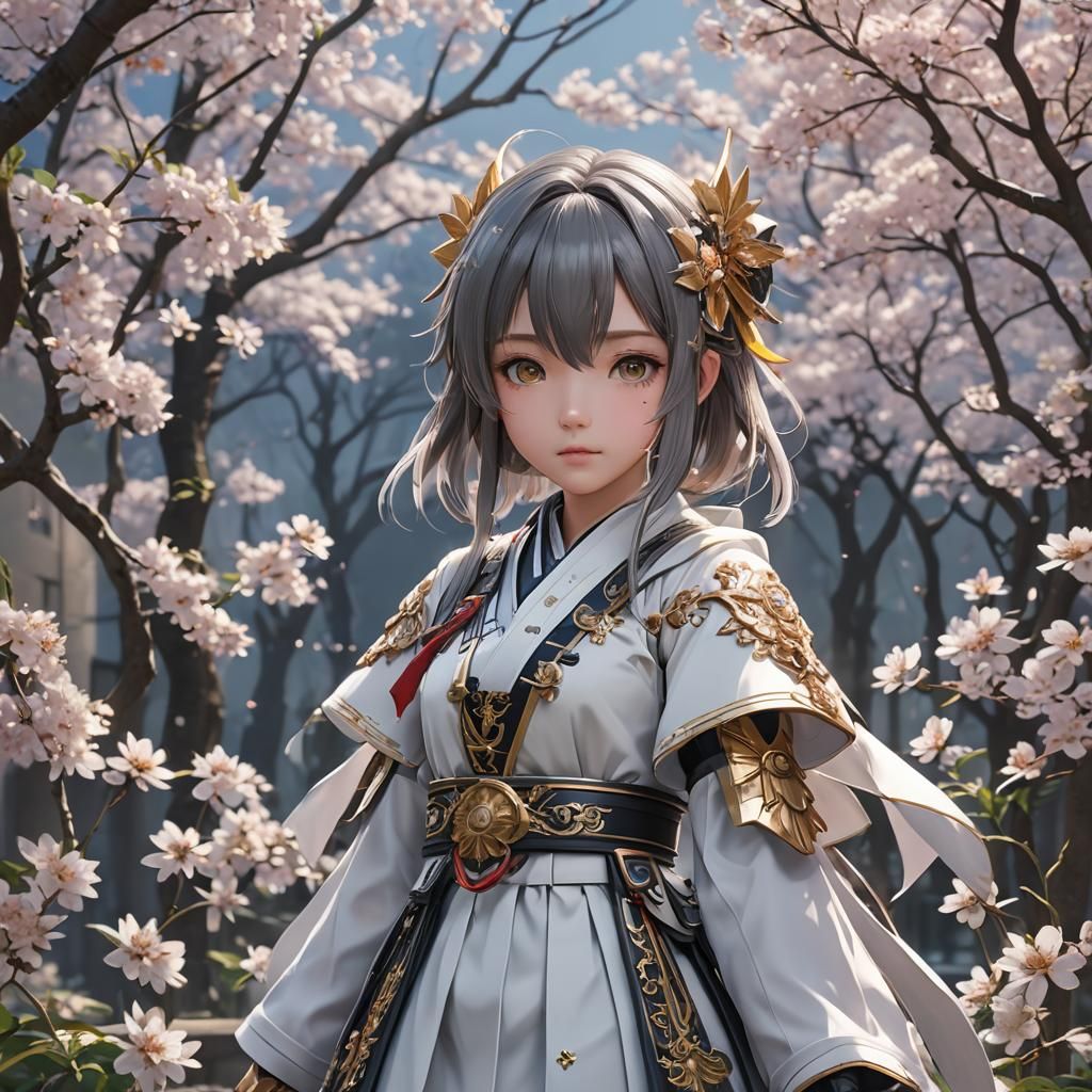 귀여운 핑크와 보라 멋진 소녀 애니