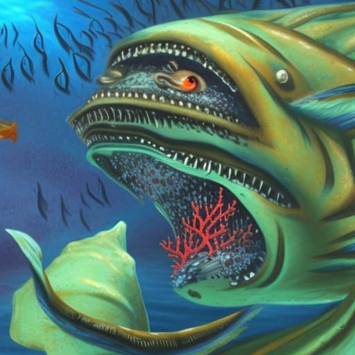 fish monster of doom - AI Generated Artwork - NightCafe Creator