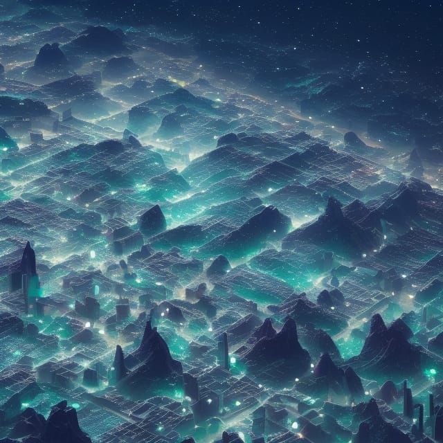 Glowing Blue Canyon
