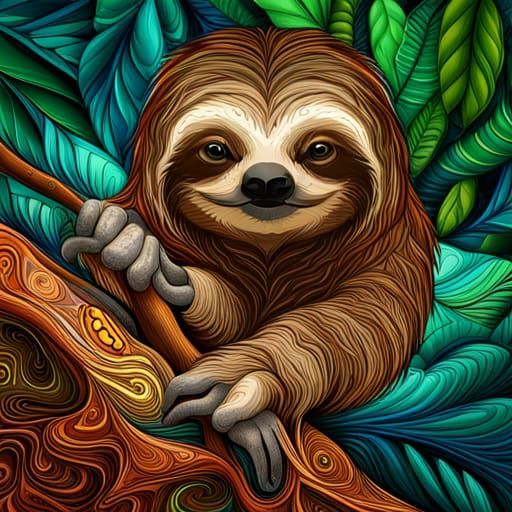 sloth  by @mr_turtle-bird