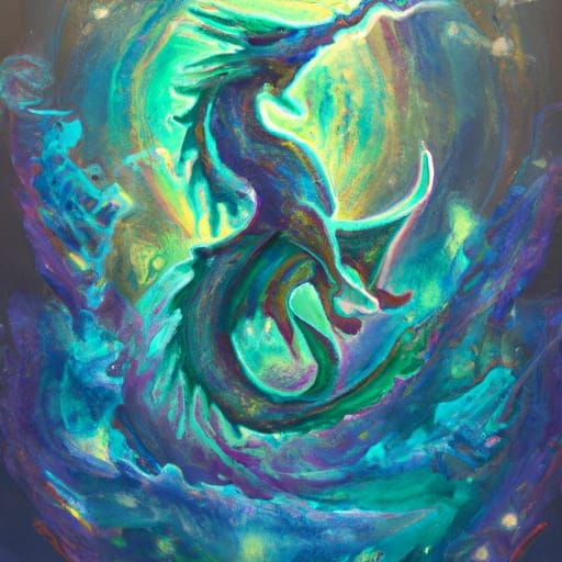 Ocean Dragon AI Generated Artwork NightCafe Creator
