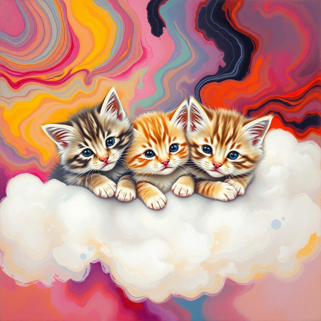 kittens on clouds