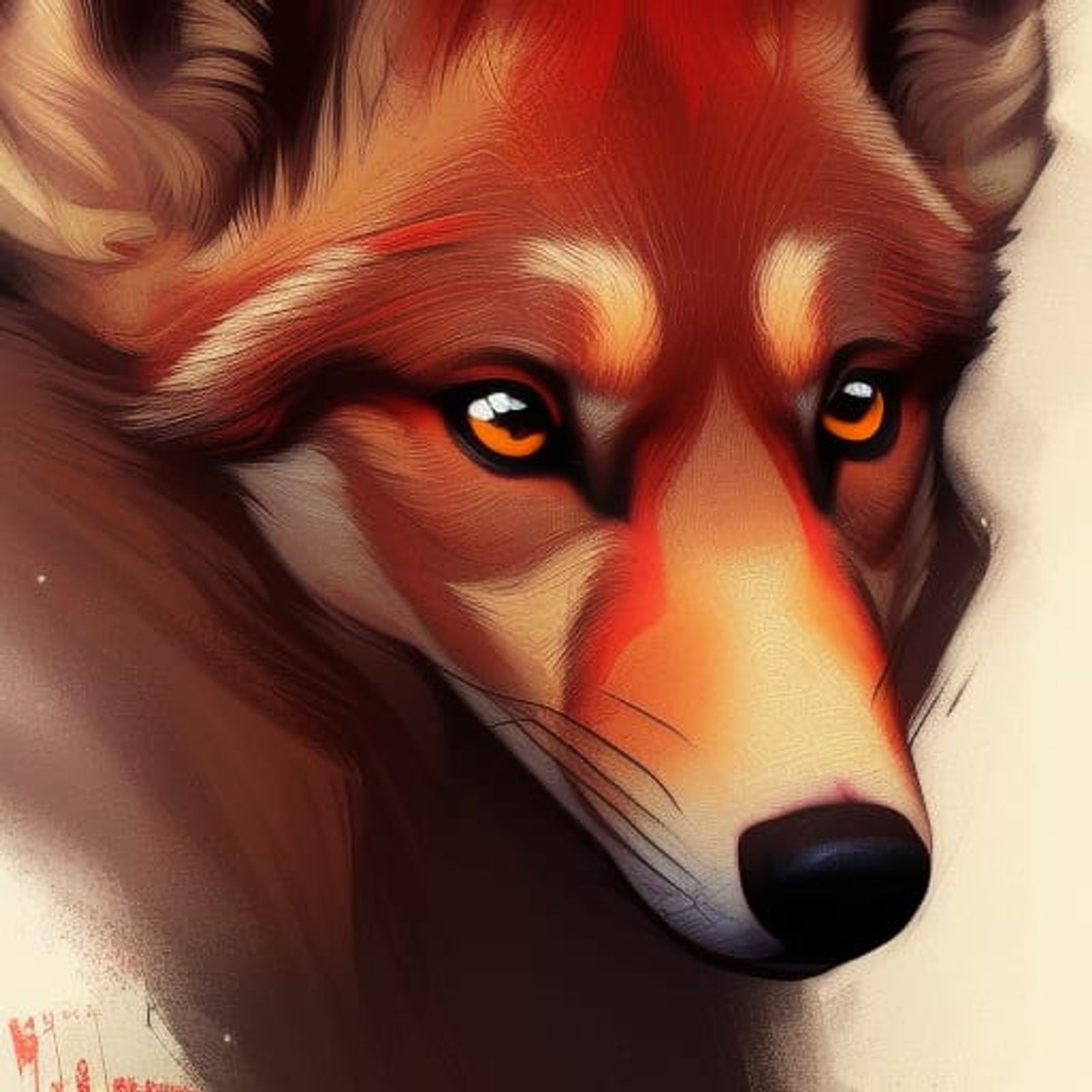red wolf drawing