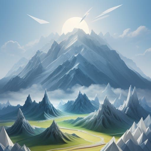 Whimsical Papercraft Landscape in Gentle Light