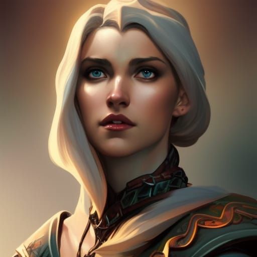 White Hair Female - AI Generated Artwork - NightCafe Creator