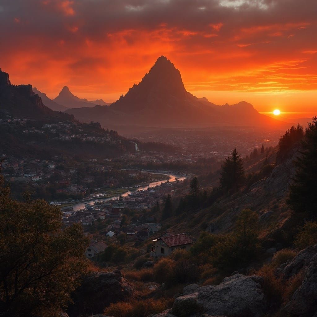 Retro-Futuristic Cityscape from the Future