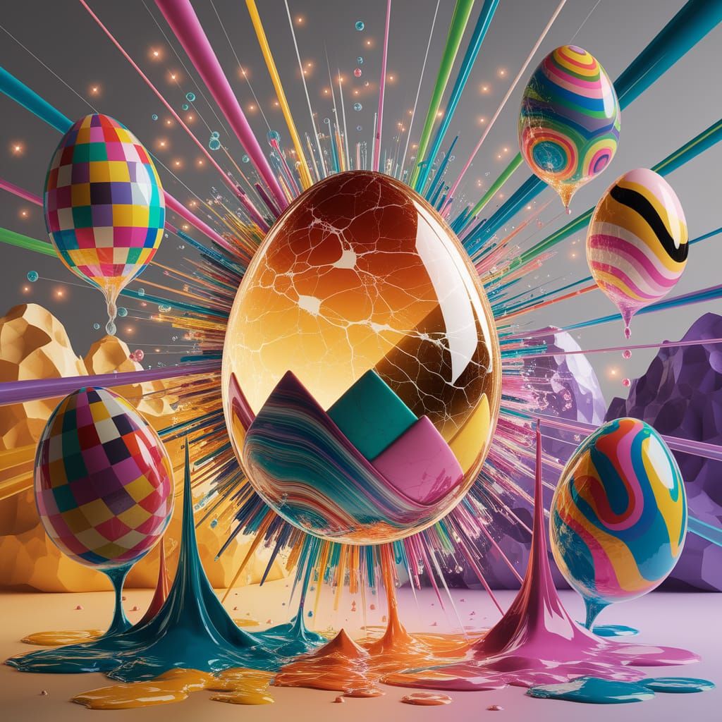 Abstract Egg Designs  by @LENA