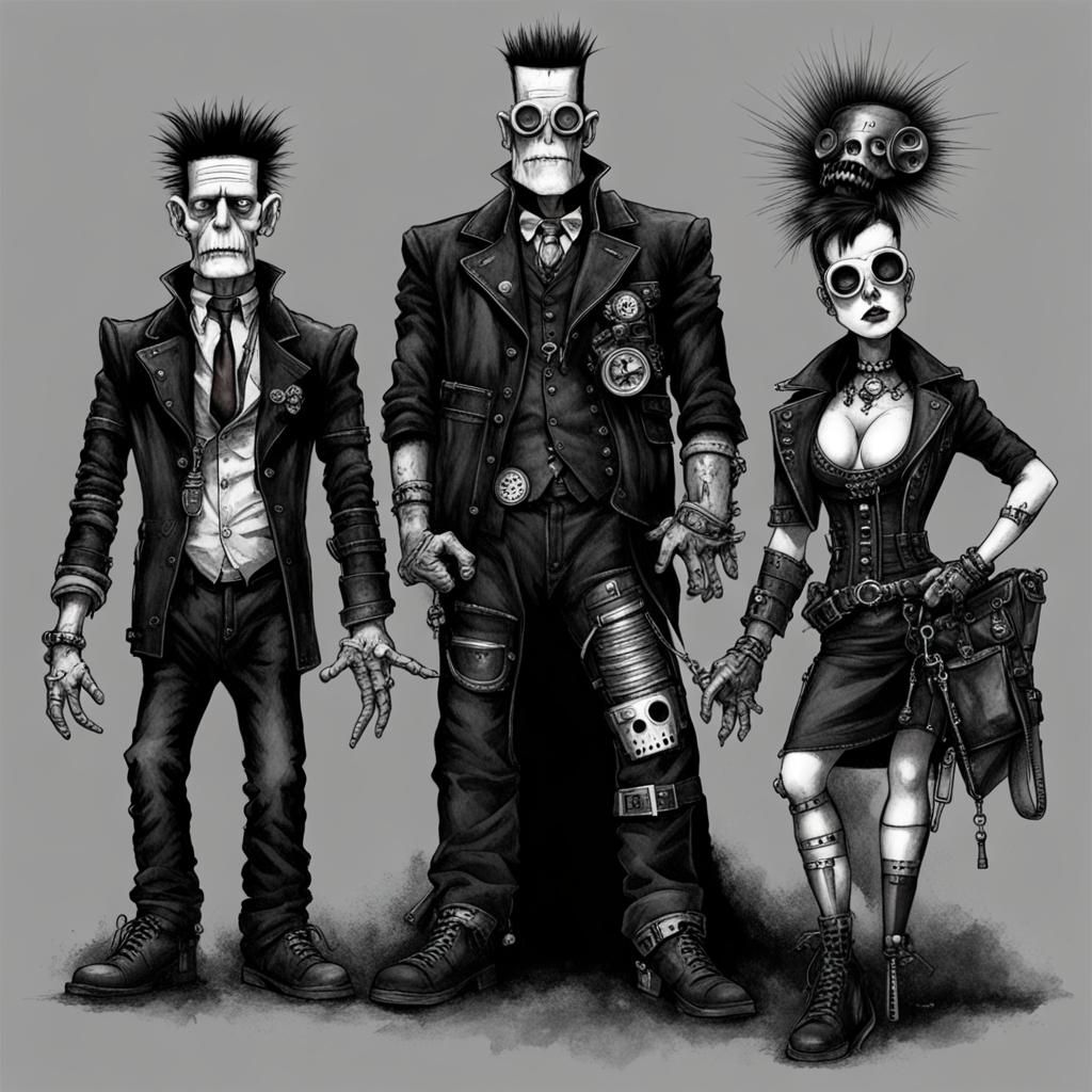Frankensteinpunk, Zorropunk, Madonnapunk  by @TheFireElemental