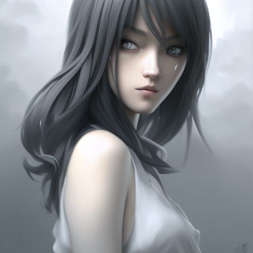 Gray girl - AI Generated Artwork - NightCafe Creator