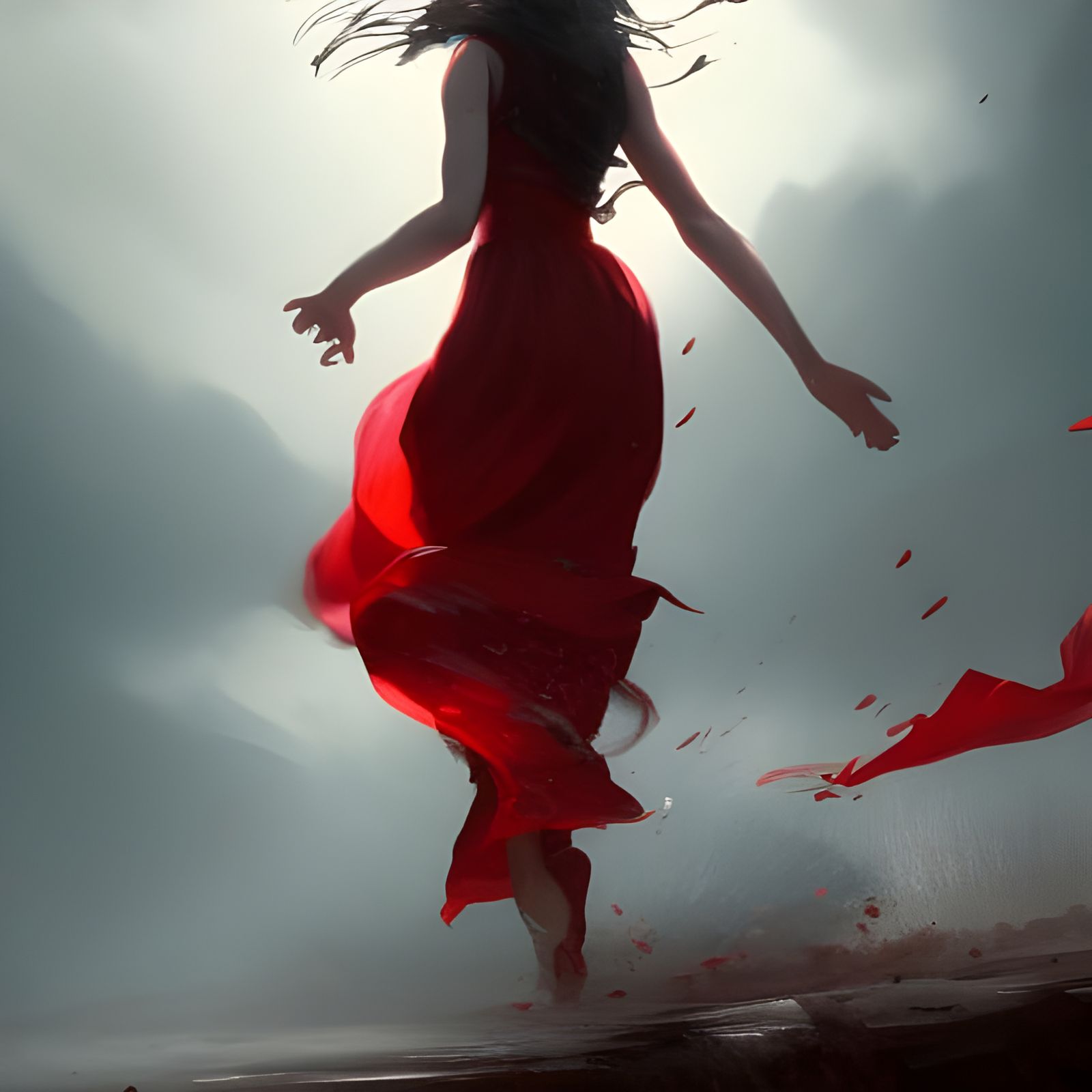 With the wind