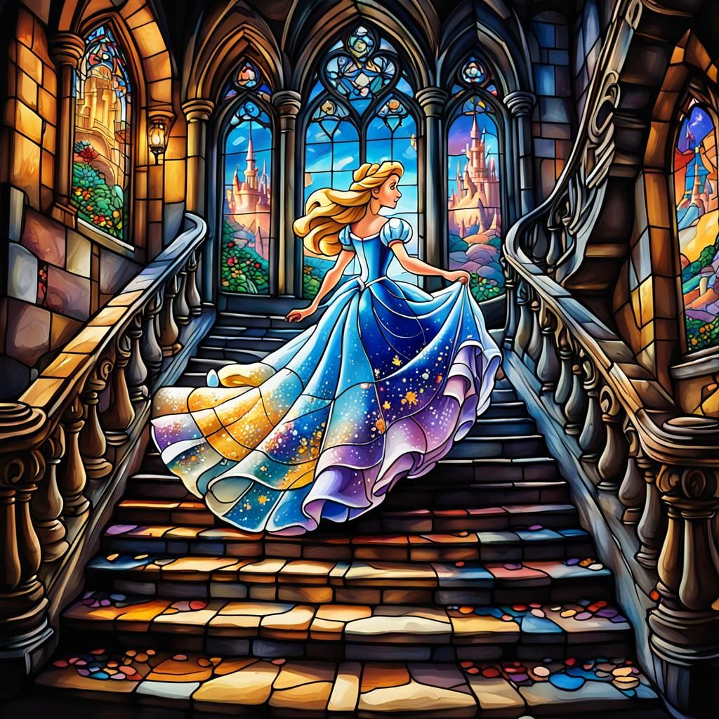 Disney's stained glass