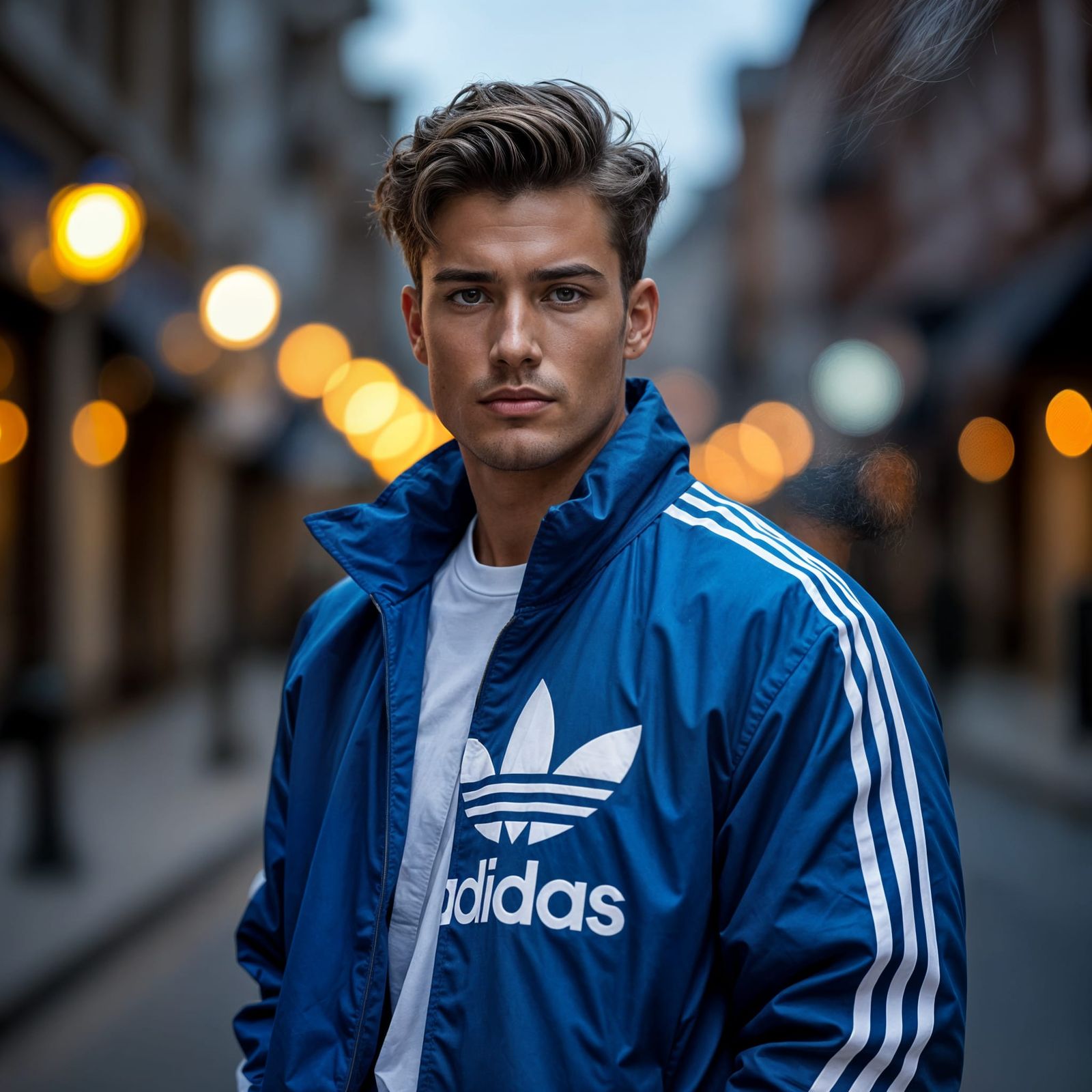 Man in Stylish Adidas Jacket