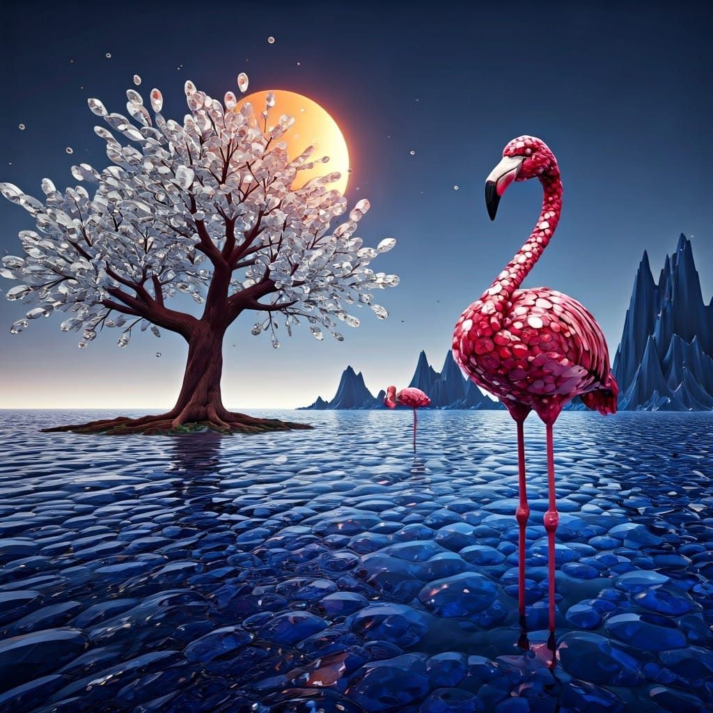 פלמינגו באגם