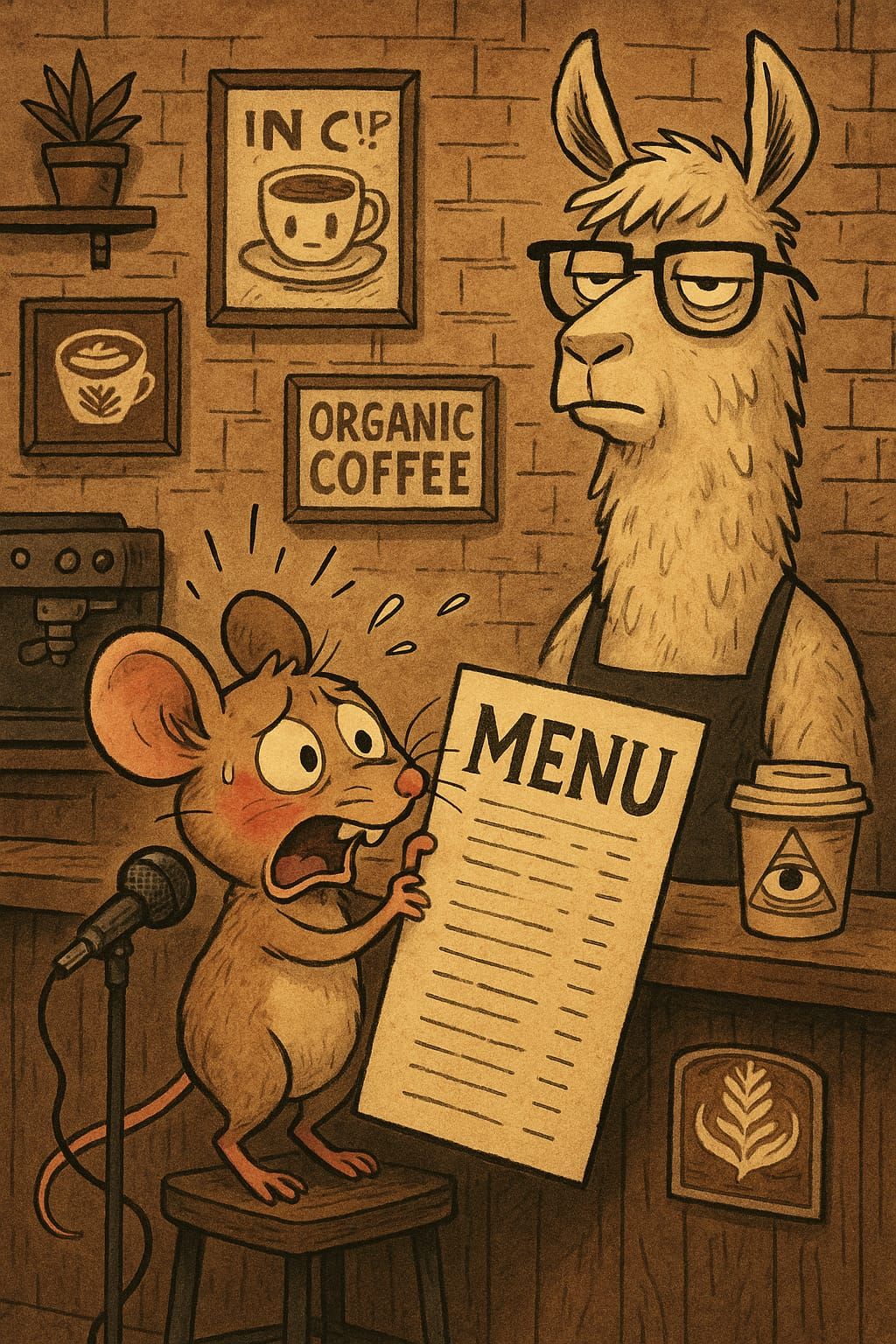 The Shy Mouse ordering a coffee... I think... (GPT1 High)