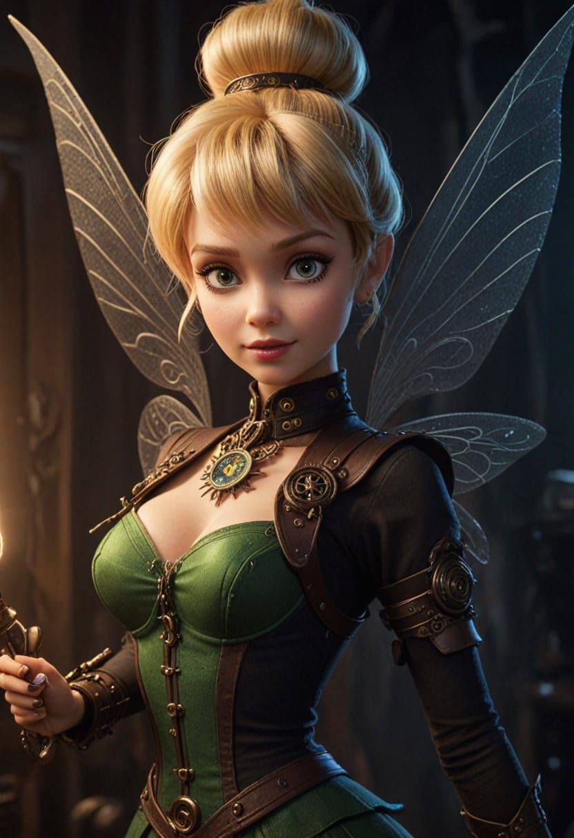 Steampunk Tinkerbell  by @AU