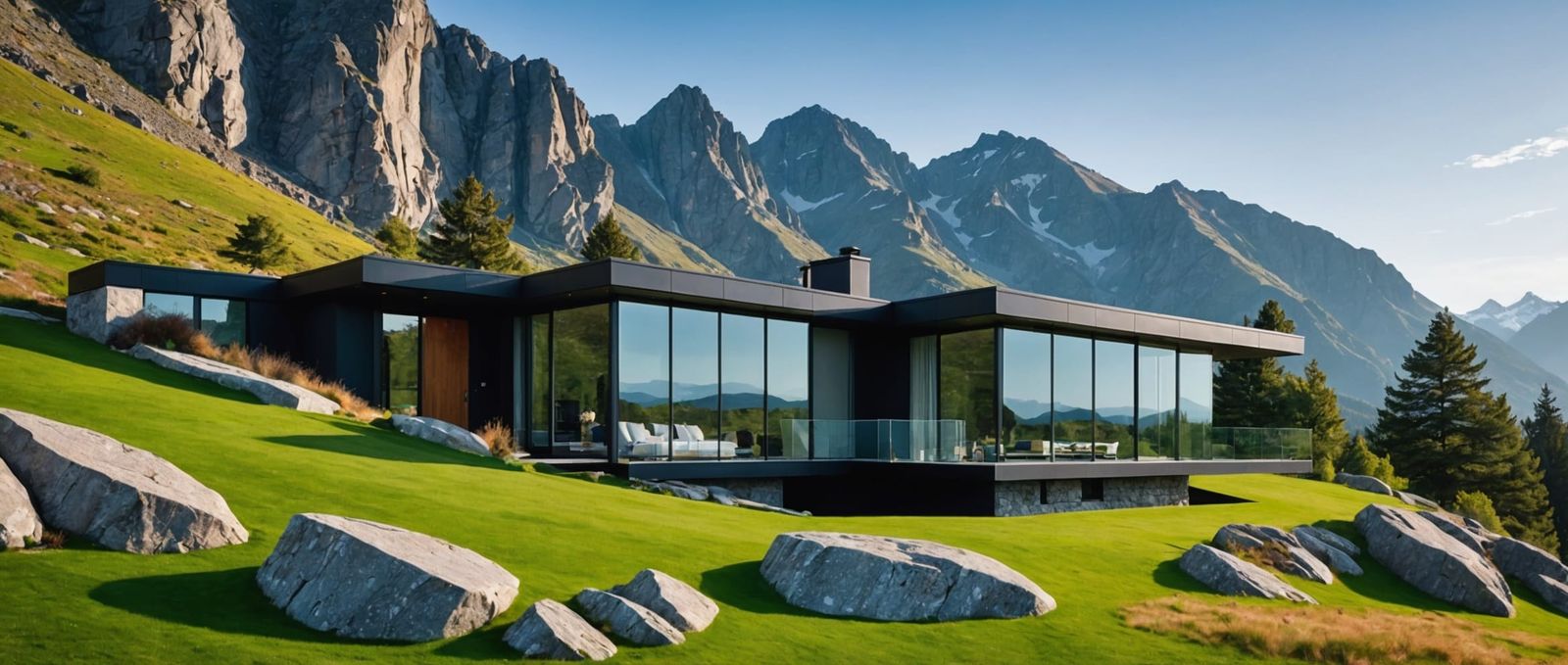 A stunning architectural masterpiece of a modern, minimalist...