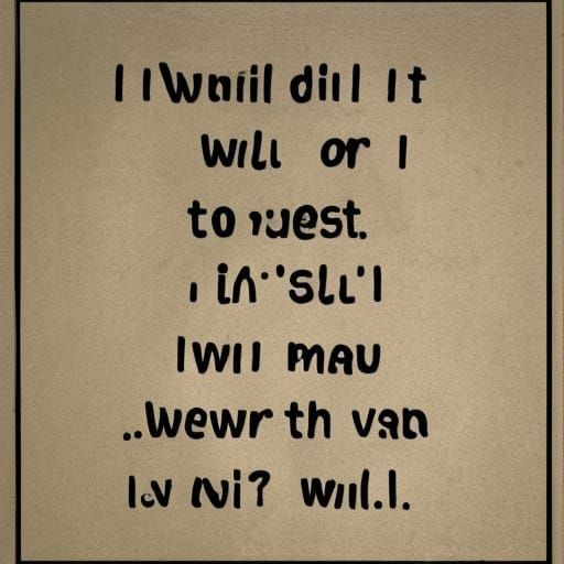 I will i will i will