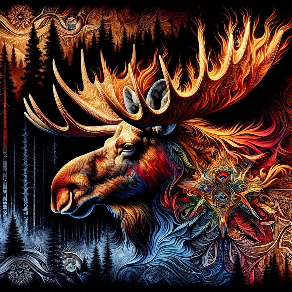 American Moose Made in Fire