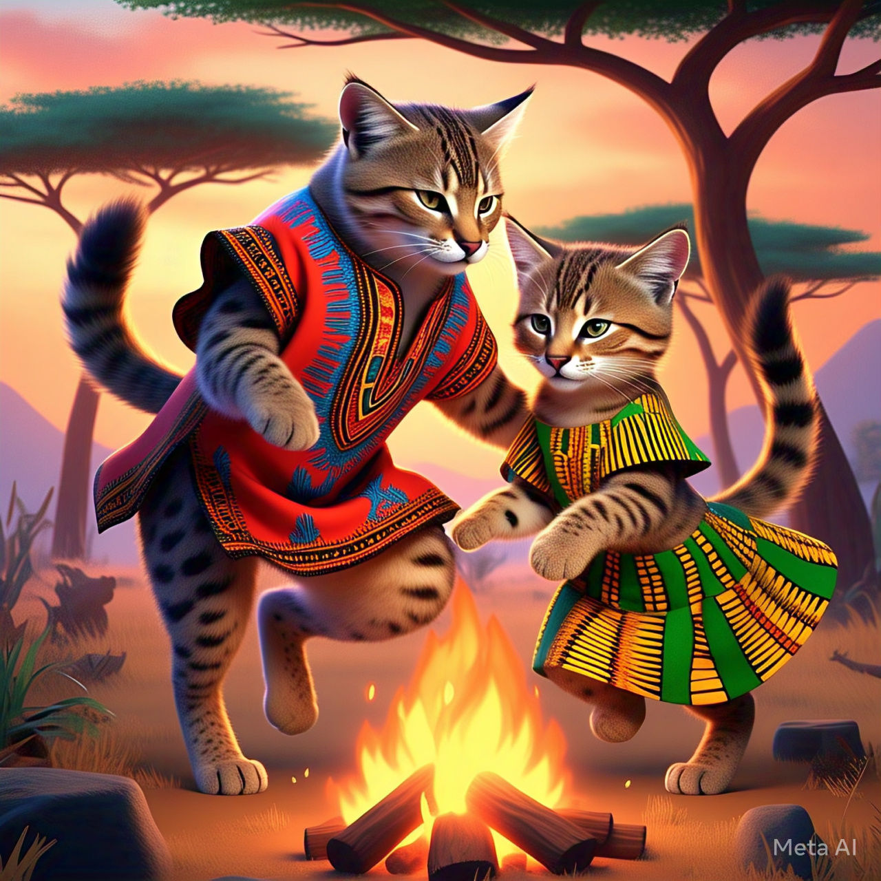 Dancing African Wild Cats #3