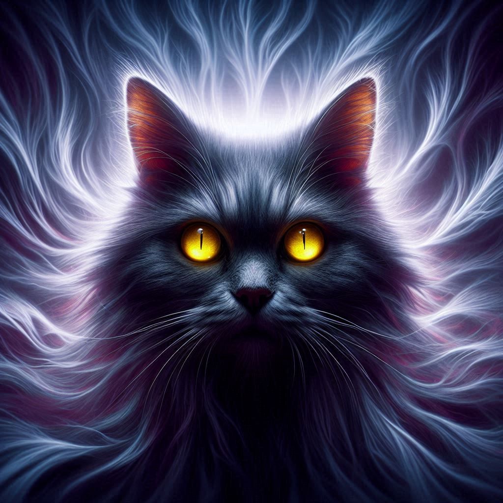 Inspired by Church, the diabolical cat from the movie "Pet Sematary" (2019) directed by Kevin Kolsch and Dennis Widmyer.