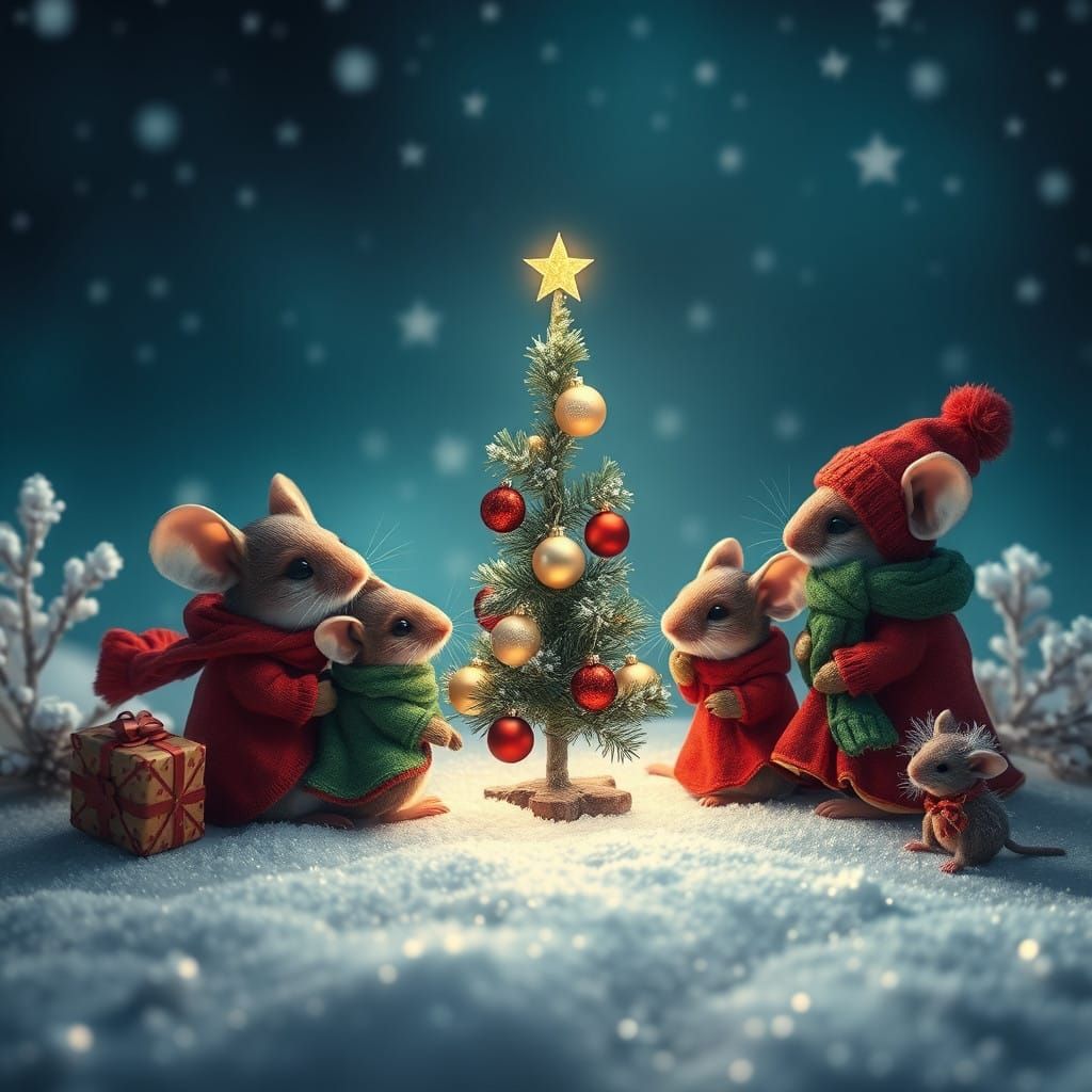 Merry Christmouse Eve to families big and small!  by @HermionieSheHulkNinja