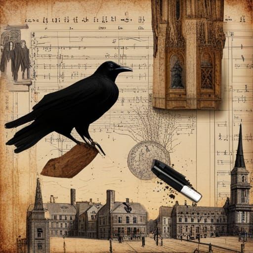 Quoth the collage, "Nevermore."  by @Steve Dufour