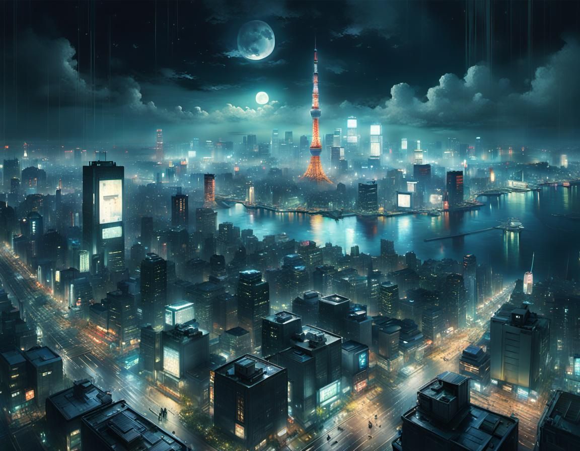 Night cityscape   by @1cheesepuff