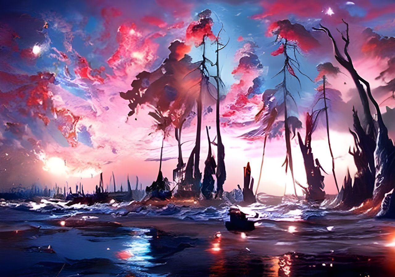 Abandoned Beach At Dawn - Ai Generated Artwork - Nightcafe Creator