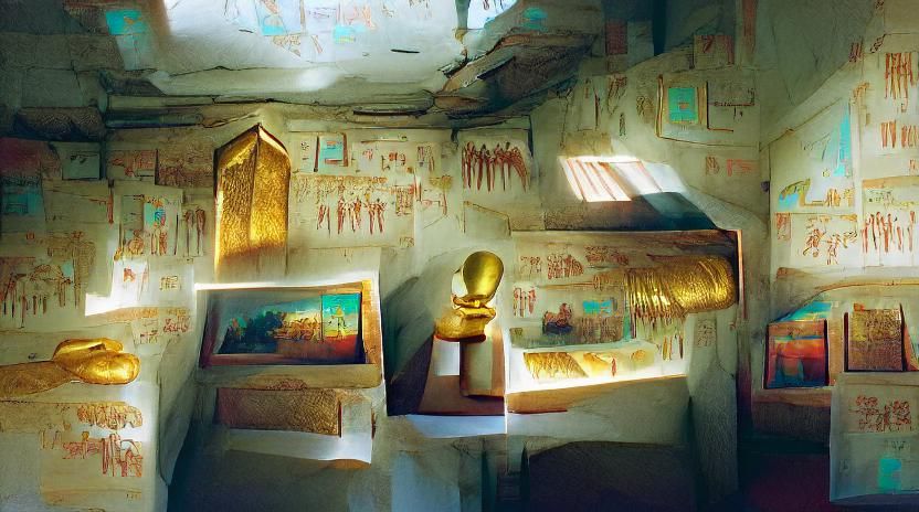 inside an unopened ancient Egyptian tomb