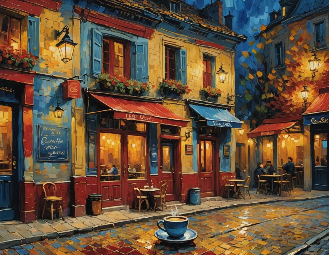 A France cozy coffee shop   by @Smaragda Eliadou