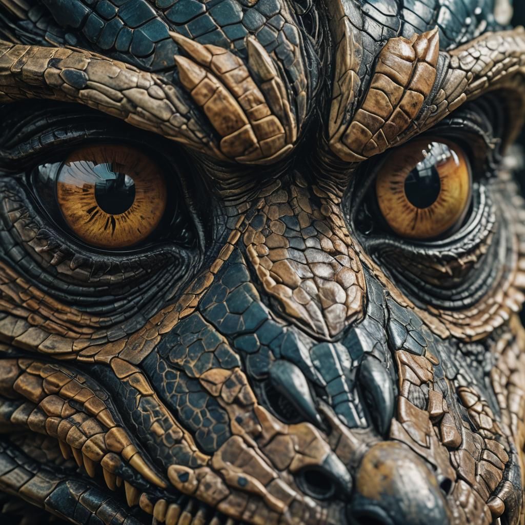 With eager dragon-eyes
