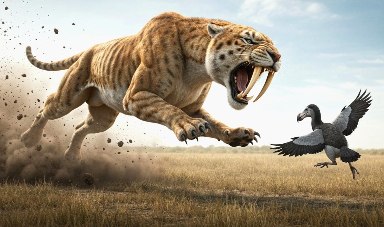 Saber-tooth vs Dodo  by @undefined