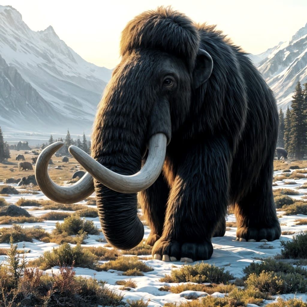 The Extinct Woolly Mammoth  by @NewAgerJul